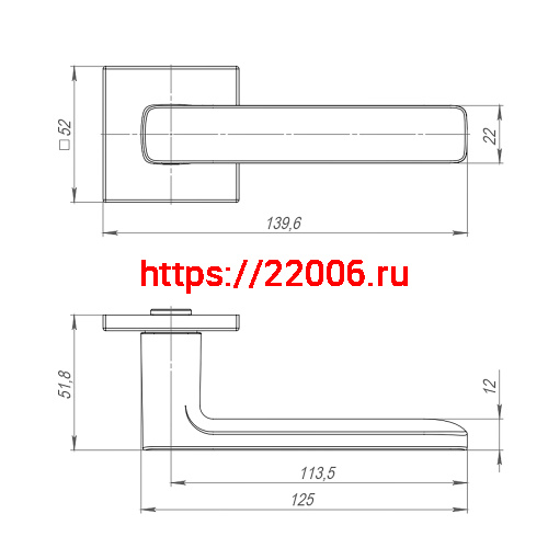 Ручка Punto (Пунто) раздельная K.ARC.Q52.VIVA SN-3 мат.никель фото 3