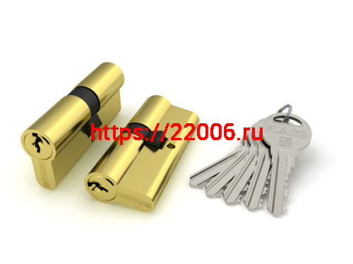 Цилиндровый Fuaro (Фуаро) механизм R300/60-BL (25+10+25) PB латунь 5 кл. БЛИСТЕР