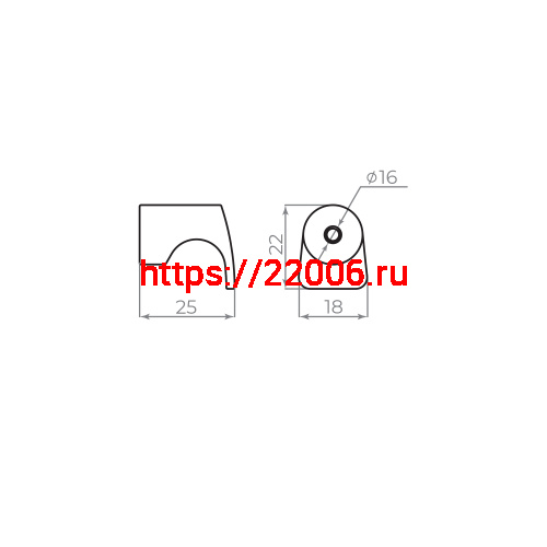 Ручка-кнопка Ajax (Аякс) мебельная MB-B-001 CP хром фото 2