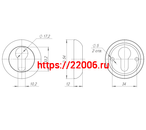 Накладка Armadillo (Армадилло) под цилиндр ET.R.LD54 (ET-1) AB/GP-7 бронза/золото фото 3