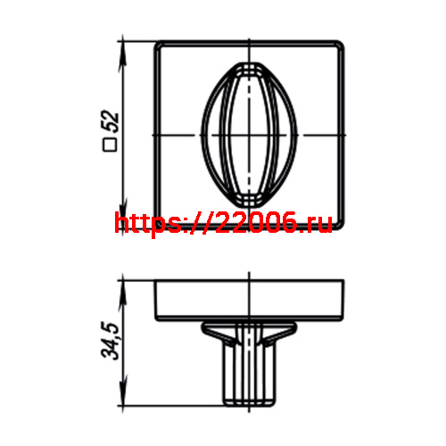Ручка Armadillo (Армадилло) поворотная BK6.K.USQ52 FSG-39 флорентийское золото фото 2