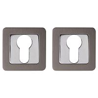 Накладка Punto (Пунто) под цилиндр ET.K.QR52 (ET QR) GR/CP-23 графит/хром