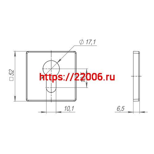 Накладка Fuaro (Фуаро) под цилиндр ET.K.SL52 (ET SL) SSC-16 сатинированный хром фото 3 Накладка Fuaro (Фуаро) под цилиндр ET.K.SL52 (ET SL) SSC-16 сатинированный хром фото 3