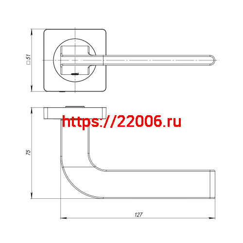 Ручка Ajax (Аякс) раздельная K.JK51.SPLINE (SPLINE JK) CP-8 хром фото 3 Ручка Ajax (Аякс) раздельная K.JK51.SPLINE (SPLINE JK) CP-8 хром фото 3