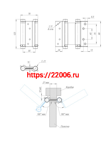 Петля Armadillo (Армадилло) пружинная Aldeghi ALH.100.4 CP хром фото 5 Петля Armadillo (Армадилло) пружинная Aldeghi ALH.100.4 CP хром фото 5