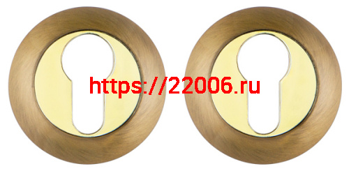 Накладка Fuaro (Фуаро) под цилиндр ET.R.RM54 (ET RM) AB/GP-7 бронза/золото Накладка Fuaro (Фуаро) под цилиндр ET.R.RM54 (ET RM) AB/GP-7 бронза/золото