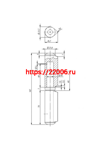 Петля приварная D22x150S фото 2 Петля приварная D22x150S фото 2