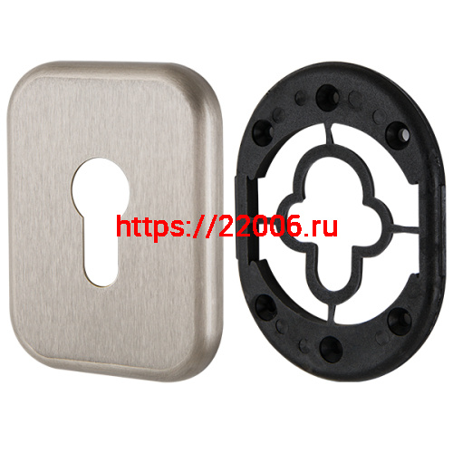 Декоративная Armadillo (Армадилло) Квадратная накладка на цилиндр ET-DEC SQ (ATC Protector 1) SN-3 Мат.никель фото 4