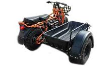 Прицеп боковой для мотоциклов СКАУТ-3 КОЛЕСА 12" (без корыта С ПОДВЕСКОЙ (Невозможна рег. в ГИБДД)