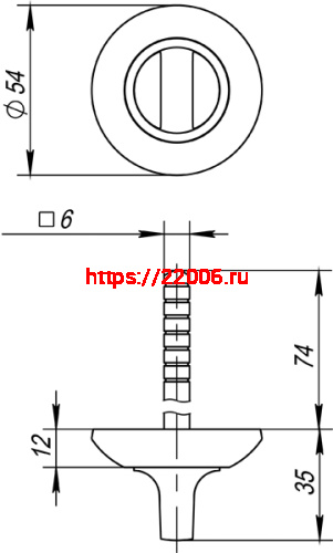 Ручка Fuaro (Фуаро) поворотная BKW6.R.AR54 (BKW6 AR) CP-8 хром фото 2 Ручка Fuaro (Фуаро) поворотная BKW6.R.AR54 (BKW6 AR) CP-8 хром фото 2