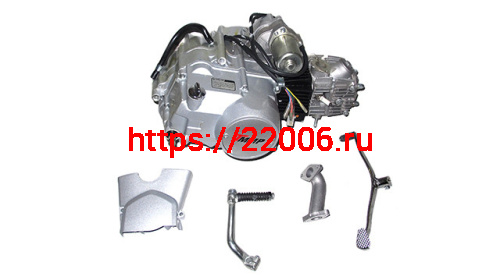 Двигатель 110см3 152FMH полуавтоматическое сцепление, (карб, CDI, кат.заж,реле напр, кикс,ножка п/п)