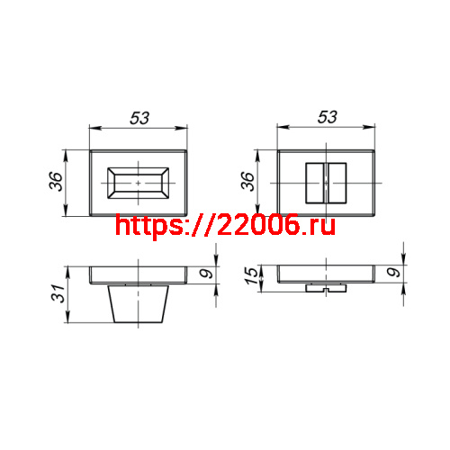 Ручка Armadillo (Армадилло) поворотная BK6.K.UCS36 (BK6 UCS) SN-3 матовый никель фото 3