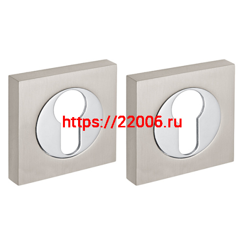 Накладка Fuaro (Фуаро) под цилиндр ET.K.KM52 (ET KM) SN/CP-3 матовый никель/хром Накладка Fuaro (Фуаро) под цилиндр ET.K.KM52 (ET KM) SN/CP-3 матовый никель/хром
