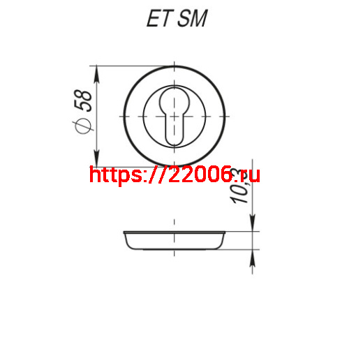 Накладка Fuaro (Фуаро) под цилиндр ET.R.SM58 (ET SM) GOLD-24 золото24К фото 3 Накладка Fuaro (Фуаро) под цилиндр ET.R.SM58 (ET SM) GOLD-24 золото24К фото 3