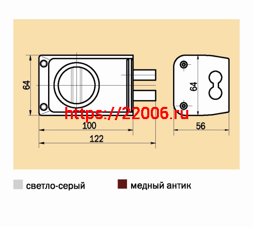 Замок Sam (Сам) накладной ЗНД-1A /88400/ фото 2 Замок Sam (Сам) накладной ЗНД-1A /88400/ фото 2