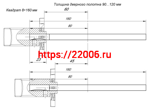 Квадрат Armadillo (Армадилло) для ручек Spindle 8х160 фото 3 Квадрат Armadillo (Армадилло) для ручек Spindle 8х160 фото 3
