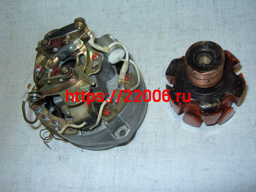 Генератор Иж Юпитер в сборе с якорем (2 контакта) 12 Вольт Генератор Иж Юпитер в сборе с якорем (2 контакта) 12 Вольт