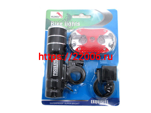 Набор: фара передняя+стоп задний с меняющимся фокусом (5 диодов) WJ-101 Набор: фара передняя+стоп задний с меняющимся фокусом (5 диодов) WJ-101