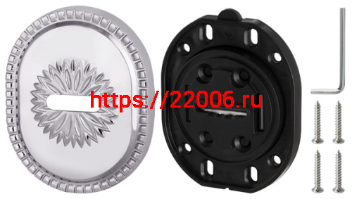 Декоративная накладка Armadillo (Армадилло) на сувальдный замок PS-DEC CL (ATC Protector 1) СР Хром фото 2