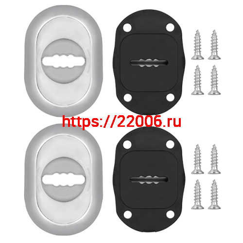 Накладка Fuaro (Фуаро) на сувальдный замок ESC.S-auto/CRE/OV.13 (ESC-13S) с автомат. шторками CP хром фото 3