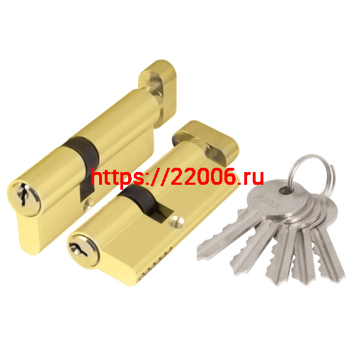Цилиндровый Ajax (Аякс) механизм (AX102/60) AX1002Knob60 (25+10+25) PB латунь с вертушкой Цилиндровый Ajax (Аякс) механизм (AX102/60) AX1002Knob60 (25+10+25) PB латунь с вертушкой