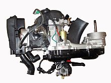 Двигатель скутера в сборе 139QMB 80cc база под 12" длинная ось(фильтр. катуш.заж., карбюратор)