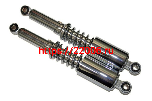 Амортизатор 340мм задний газомасляный с подкачкой выносной резервуар d10/12 (2 штуки) мопед Амортизатор 340мм задний газомасляный с подкачкой выносной резервуар d10/12 (2 штуки) мопед
