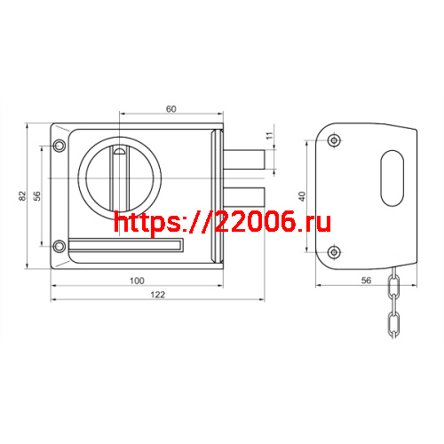 Замок Sam (Сам) накладной ЗНД-1АК лев/86800/ фото 2 Замок Sam (Сам) накладной ЗНД-1АК лев/86800/ фото 2