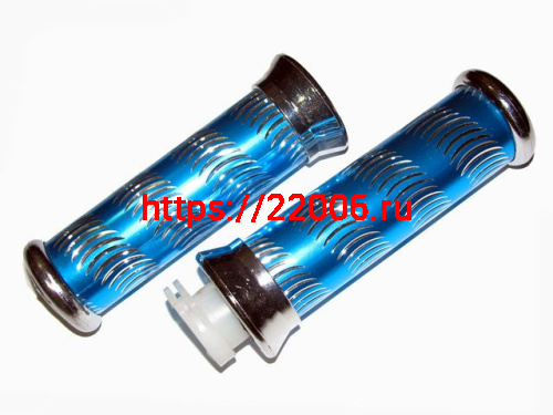 Ручки руля декоративные синие (ручка газа + левая) Ручки руля декоративные синие (ручка газа + левая)