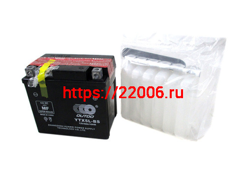 Аккумулятор OUTDO MF YTX5L-BS (12v/ 5hr) сухозаряженный, с электролитом (113*70*105) 8 Аккумулятор OUTDO MF YTX5L-BS (12v/ 5hr) сухозаряженный, с электролитом (113*70*105) 8