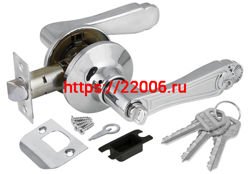 Ручка Fuaro (Фуаро) защелка DK637/BL СР-Е (637/BL СР-Е) (кл/фик.) хром