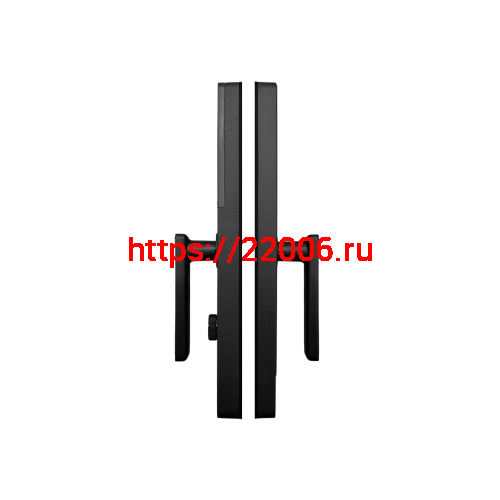 Замок врезной электронный к с ручкой Hogo P02 полуавтомат с отпечатком пальца, черный фото 4