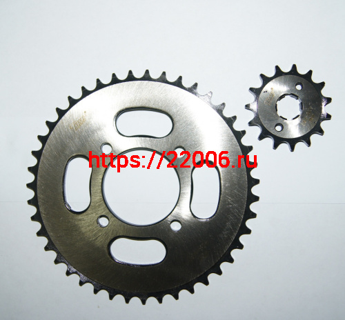 Звезда ведомая+ведущая 428*43-15 зубьев CG125/150