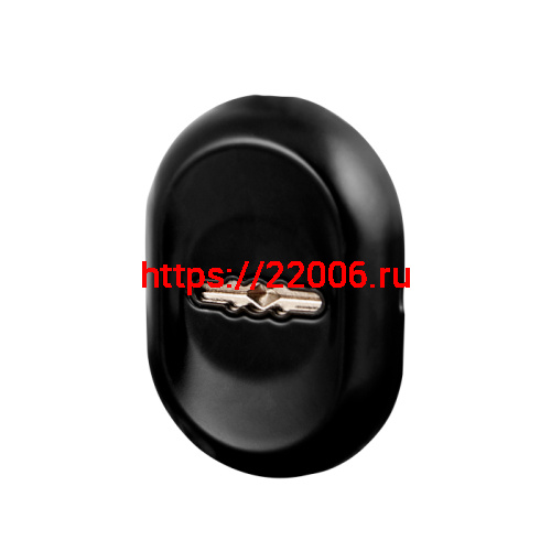 Накладка Fuaro (Фуаро) на сувальдный замок ESC.S-auto/CRE/OV.13 (ESC-13S) с автомат. шторками BL черный (1шт.)