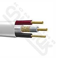 КВК-В  2х0.5мм (12V) кабель Plexus 100 м/4  белый (100/400) D=0.5