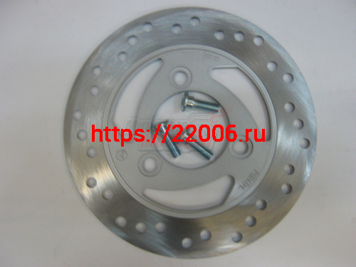 Диск тормозной плоский с 3-мя крепёжными винтами Racer Lupus, WM Mantis, YB50QT-9 Диск тормозной плоский с 3-мя крепёжными винтами Racer Lupus, WM Mantis, YB50QT-9