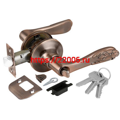 Ручка Punto (Пунто) защелка 6033 AC-E (кл./фик.) медь Ручка Punto (Пунто) защелка 6033 AC-E (кл./фик.) медь