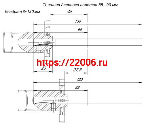Квадрат Armadillo (Армадилло) для ручек Spindle 8х130 фото 3 Квадрат Armadillo (Армадилло) для ручек Spindle 8х130 фото 3