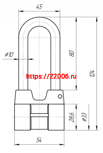 Замок Zenit (Зенит) навесной ВС4А-01 фото 2