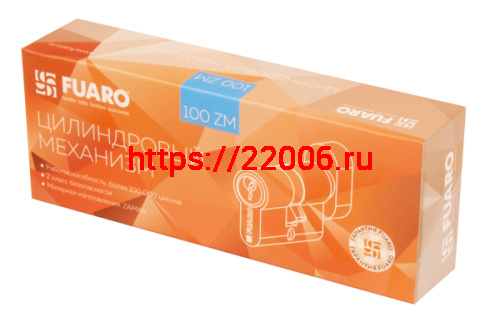 Цилиндровый Fuaro (Фуаро) механизм (100 ZM/60) 1000ZMKnob60(25+10+25) CP хром 5Key с вертушкой фото 2