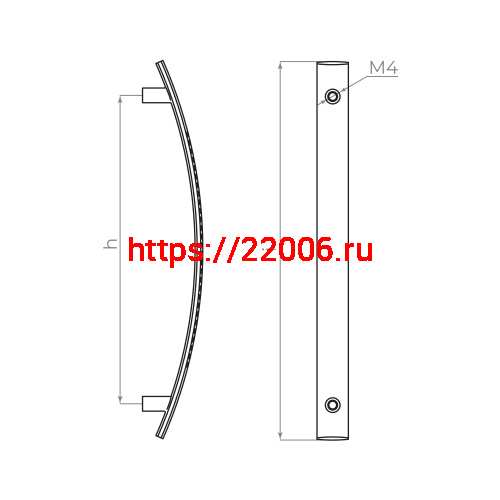 Ручка-скоба Ajax (Аякс) мебельная MB-H-003-128 мм PB золото фото 2 Ручка-скоба Ajax (Аякс) мебельная MB-H-003-128 мм PB золото фото 2