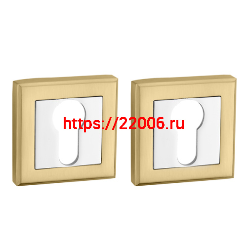 Накладка Punto (Пунто) под цилиндр ET QL SG/CP-4 матовое золото/хром