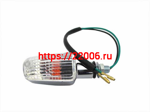 Указатель поворота №07 белое стекло,прямоугольный хромированный Указатель поворота №07 белое стекло,прямоугольный хромированный