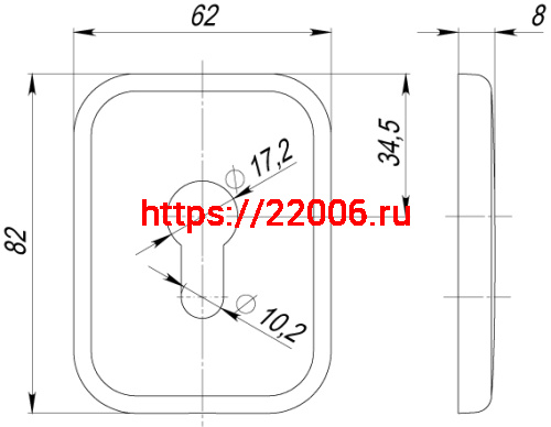 Декоративная Armadillo (Армадилло) Квадратная накладка на цилиндр ET-DEC SQ (ATC Protector 1) CP-8 Хром фото 3 Декоративная Armadillo (Армадилло) Квадратная накладка на цилиндр ET-DEC SQ (ATC Protector 1) CP-8 Хром фото 3