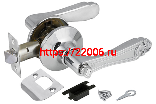 Ручка Fuaro (Фуаро) защелка DK637/BL CP-BK (637/BL СP-B) (фик.) хром