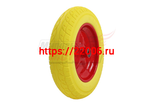 Колесо ПЕНА тачки садовой 8" 3,50-8" (W13) (под ось 16мм)