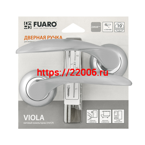 Ручка Fuaro (Фуаро) раздельная VIOLA RM/HD SC/CP-16 матовый хром/хром Ручка Fuaro (Фуаро) раздельная VIOLA RM/HD SC/CP-16 матовый хром/хром