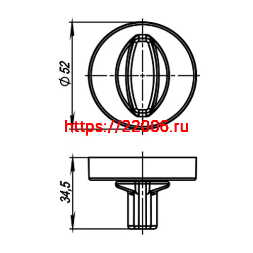Ручка Armadillo (Армадилло) поворотная BK6.R.URB52 SG-1 матовое золото фото 3