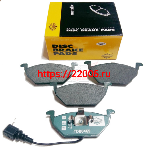 Колодки торм.перед. (TDB0469) VW Golf/Jetta/Passat/Polo/New beetle, Skoda Fabia/Oktavia/Laura, Audi