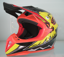 Мотошлем YM-211 KIDS черно-желтый/scull (L)